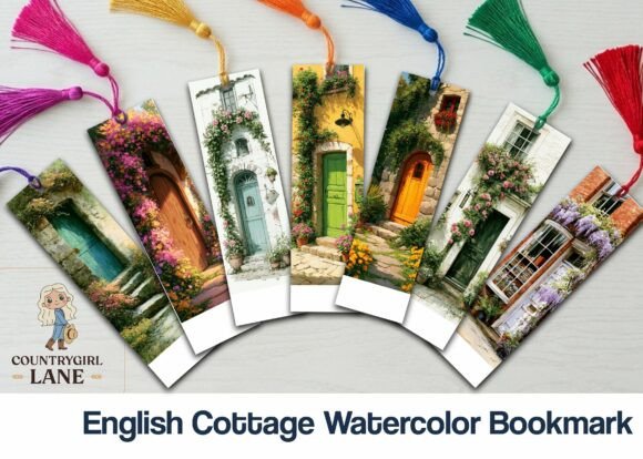 Download English Cottage Watercolor Bookmark - English Collection