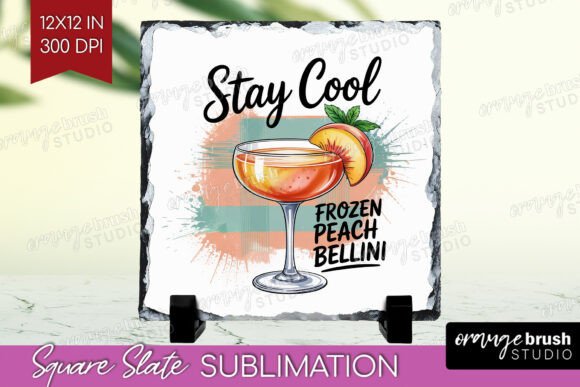 Download Frozen Peach Bellini Summer Cocktail PNG - Premium Resources