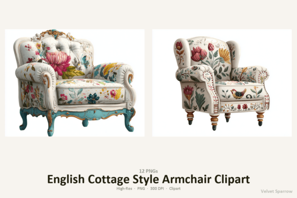 Download English Cottage Style Armchair Clipart - English Collection